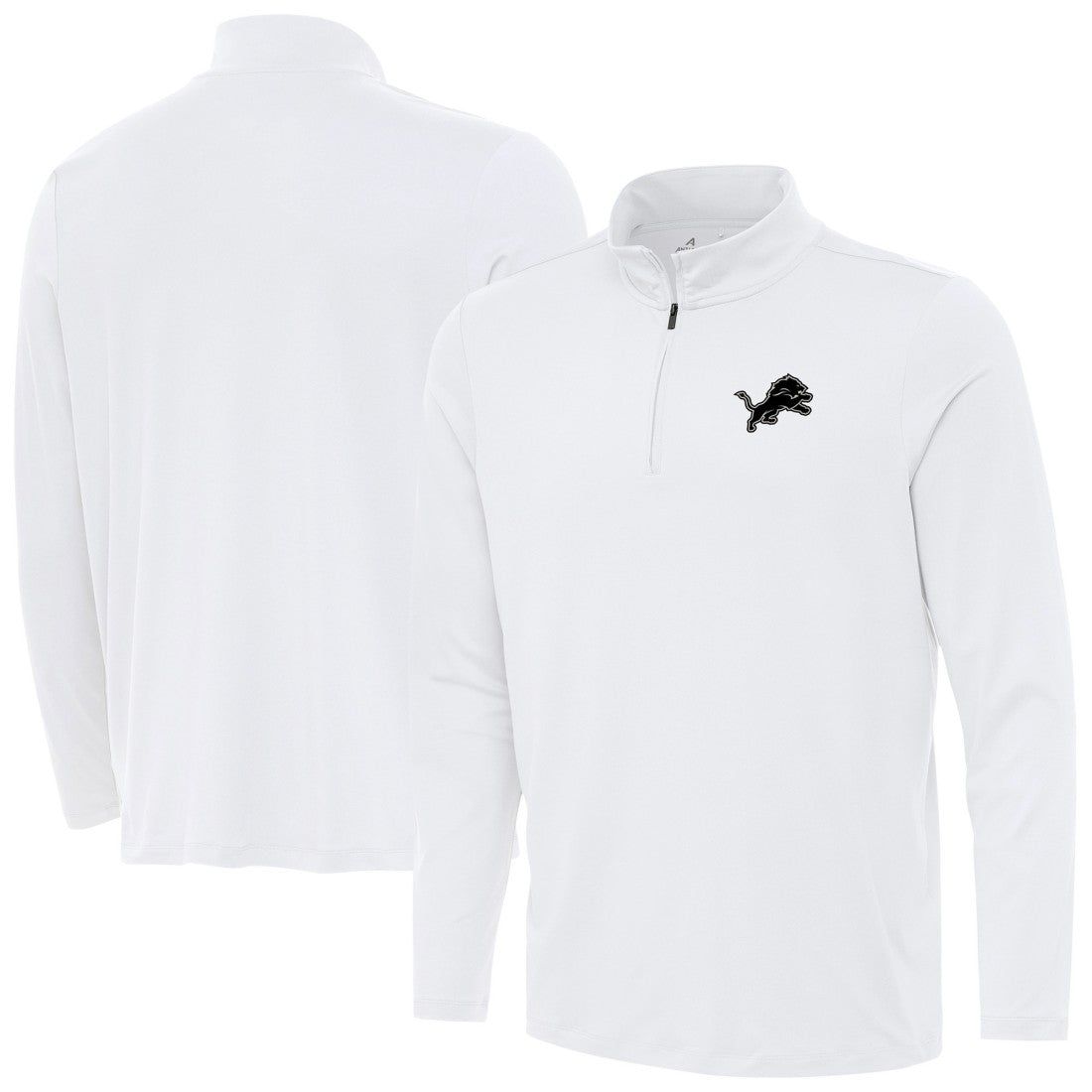 Detroit Lions Antigua Reprocess Quarter-Zip Top White