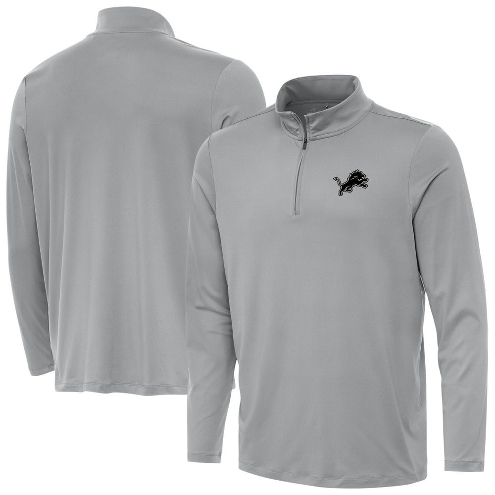 Detroit Lions Antigua Reprocess Quarter-Zip Top Gray