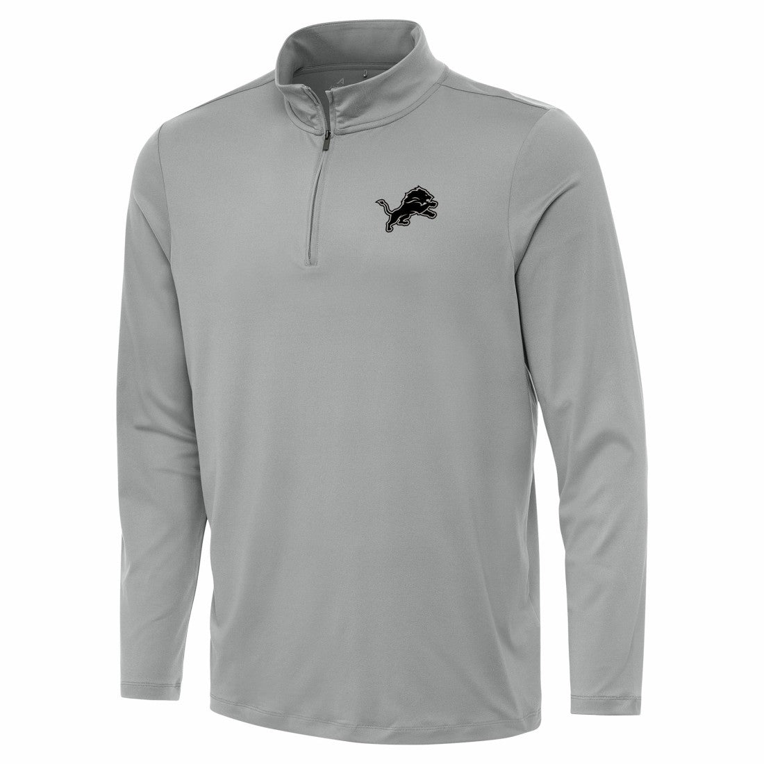 Detroit Lions Antigua Reprocess Quarter-Zip Top Gray