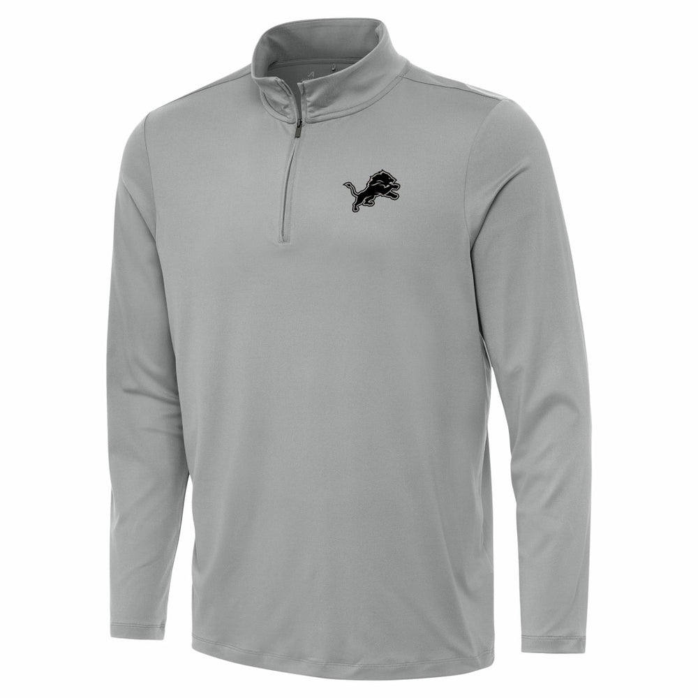 Detroit Lions Antigua Reprocess Quarter-Zip Top Gray
