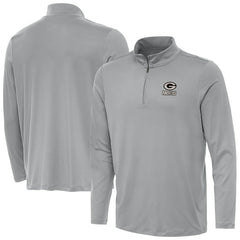 Green Bay Packers Antigua Reprocess Quarter-Zip Top Gray