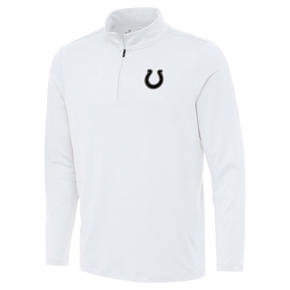 Indianapolis Colts Antigua Reprocess Quarter-Zip Top White