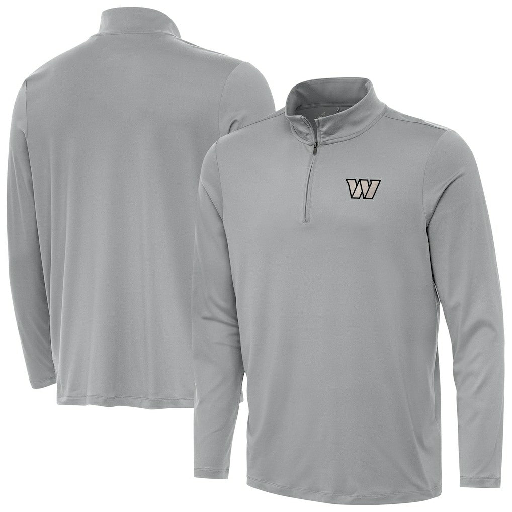 Washington Commanders Antigua Reprocess Quarter-Zip Top Gray