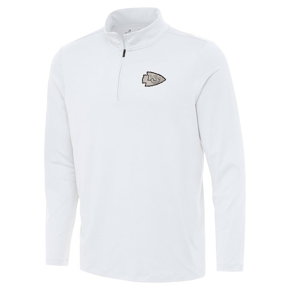 Kansas City Chiefs Antigua Reprocess Quarter-Zip Top White