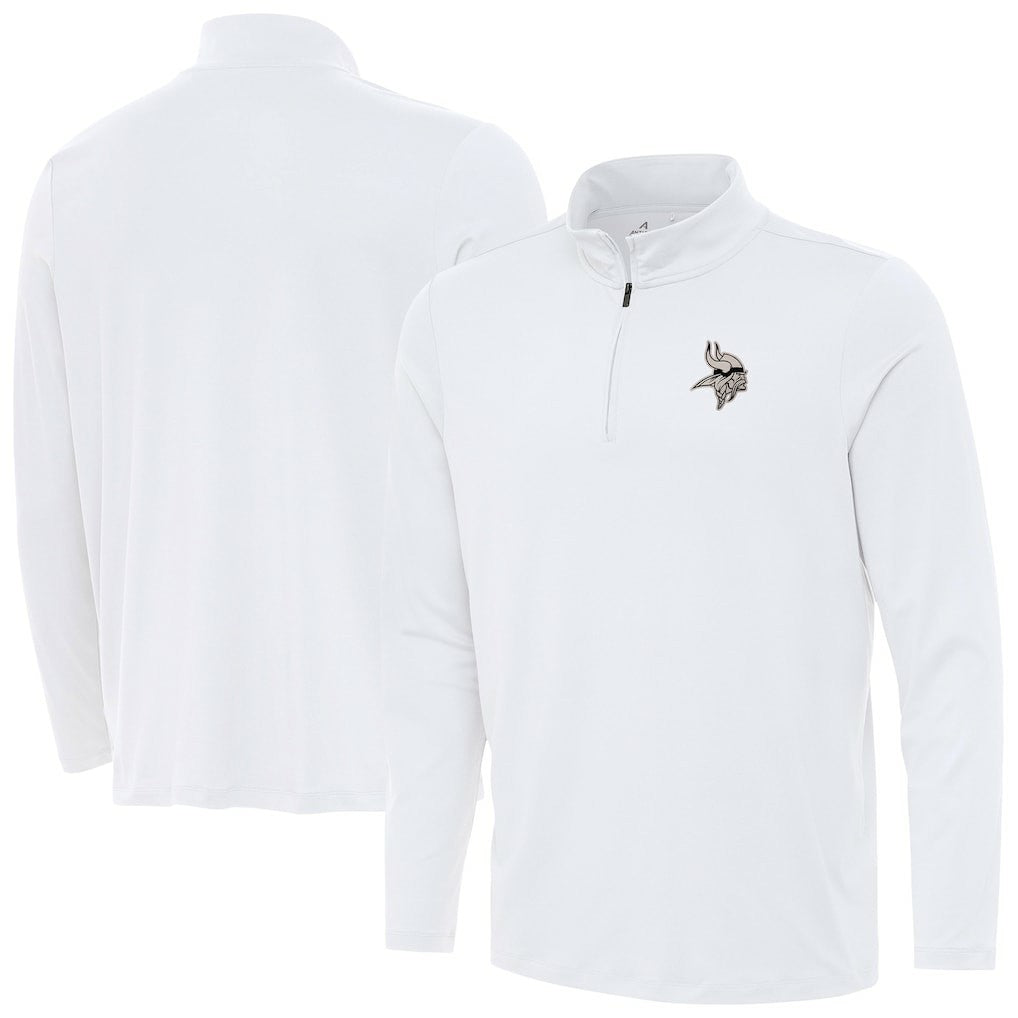 Minnesota Vikings Antigua Reprocess Quarter-Zip Top White