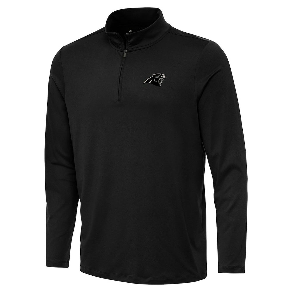 Carolina Panthers Antigua Reprocess Quarter-Zip Top Black