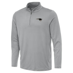 New England Patriots Antigua Reprocess Quarter-Zip Top Gray