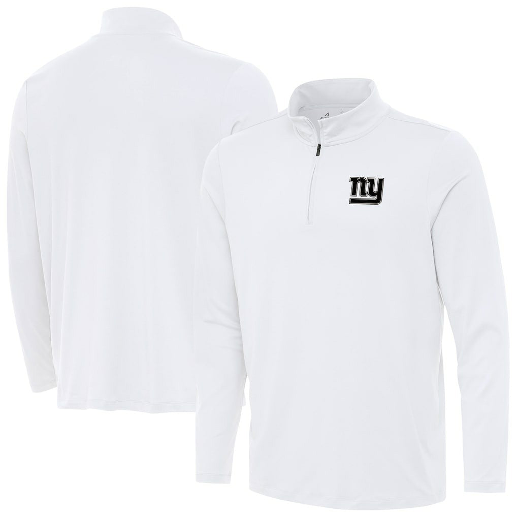 New York Giants Antigua Reprocess Quarter-Zip Top White