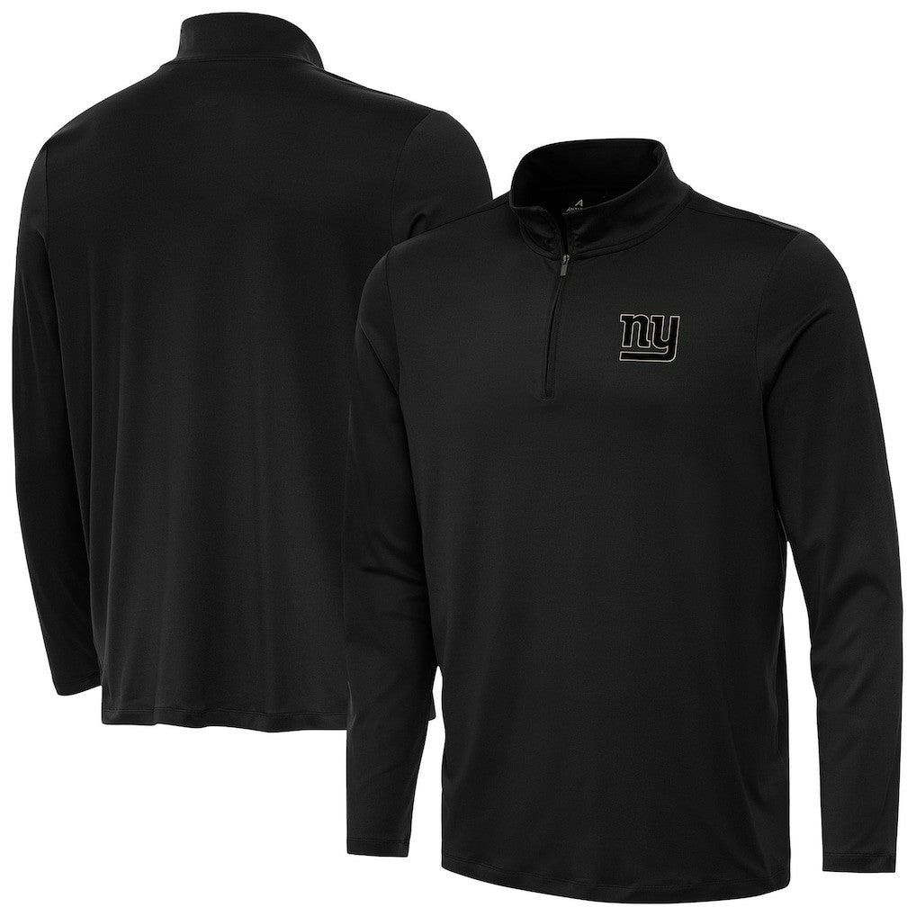 New York Giants Antigua Reprocess Quarter-Zip Top Black
