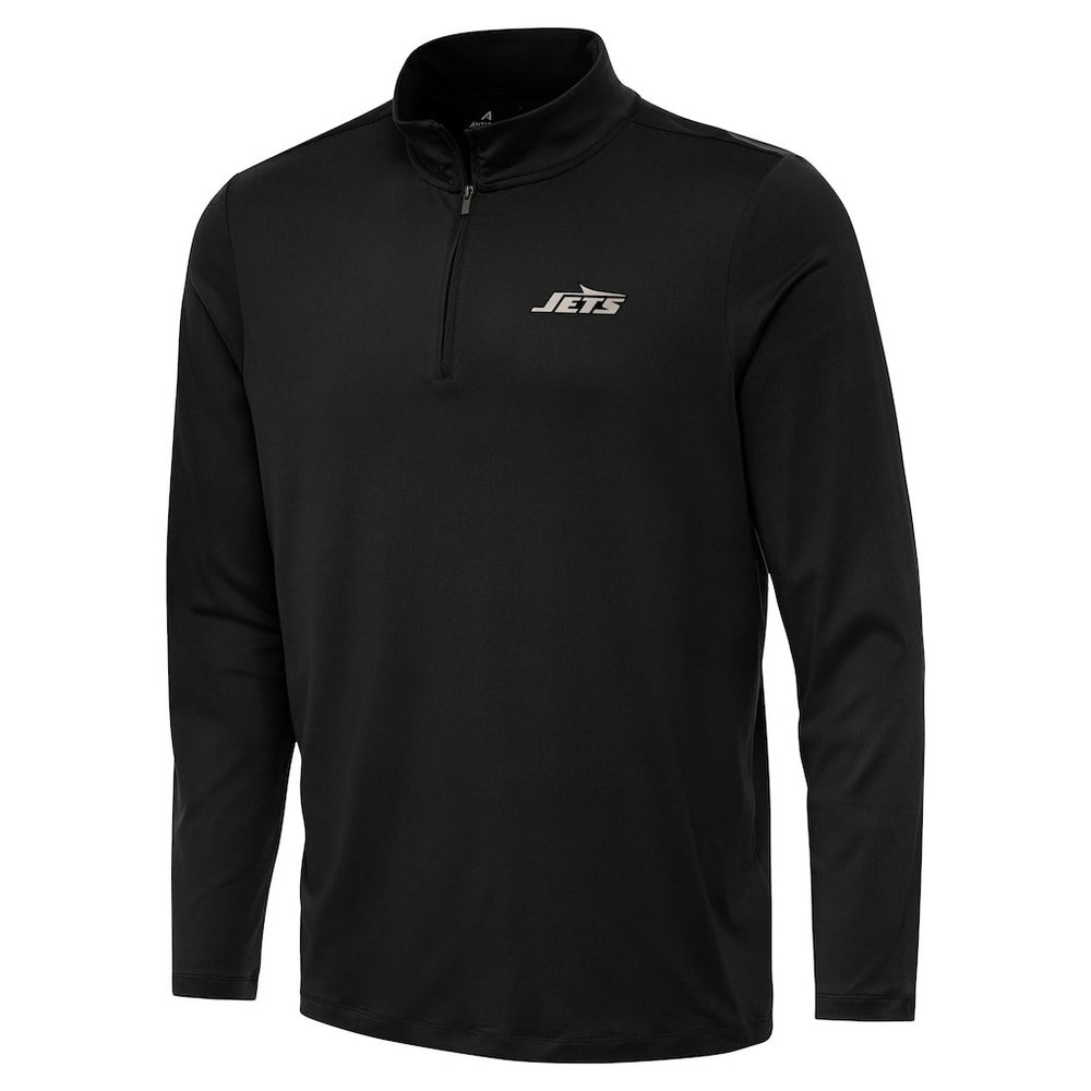 New York Jets Antigua Reprocess Quarter-Zip Top Black
