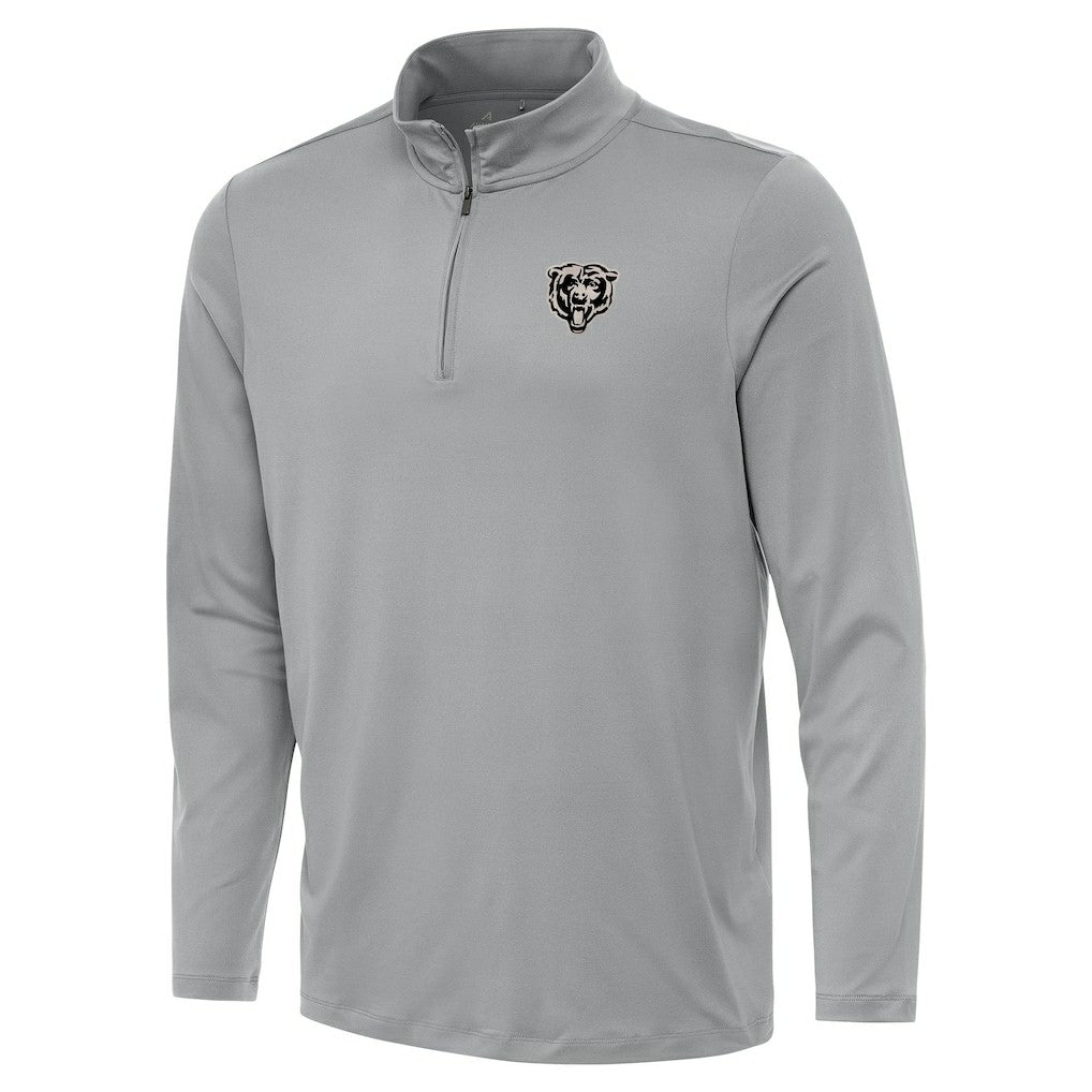 Chicago Bears Antigua Reprocess Quarter-Zip Top Gray
