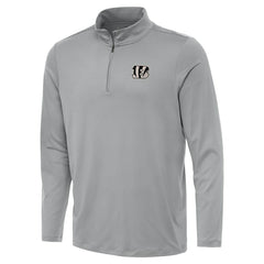 Cincinnati Bengals Antigua Reprocess Quarter-Zip Top Gray