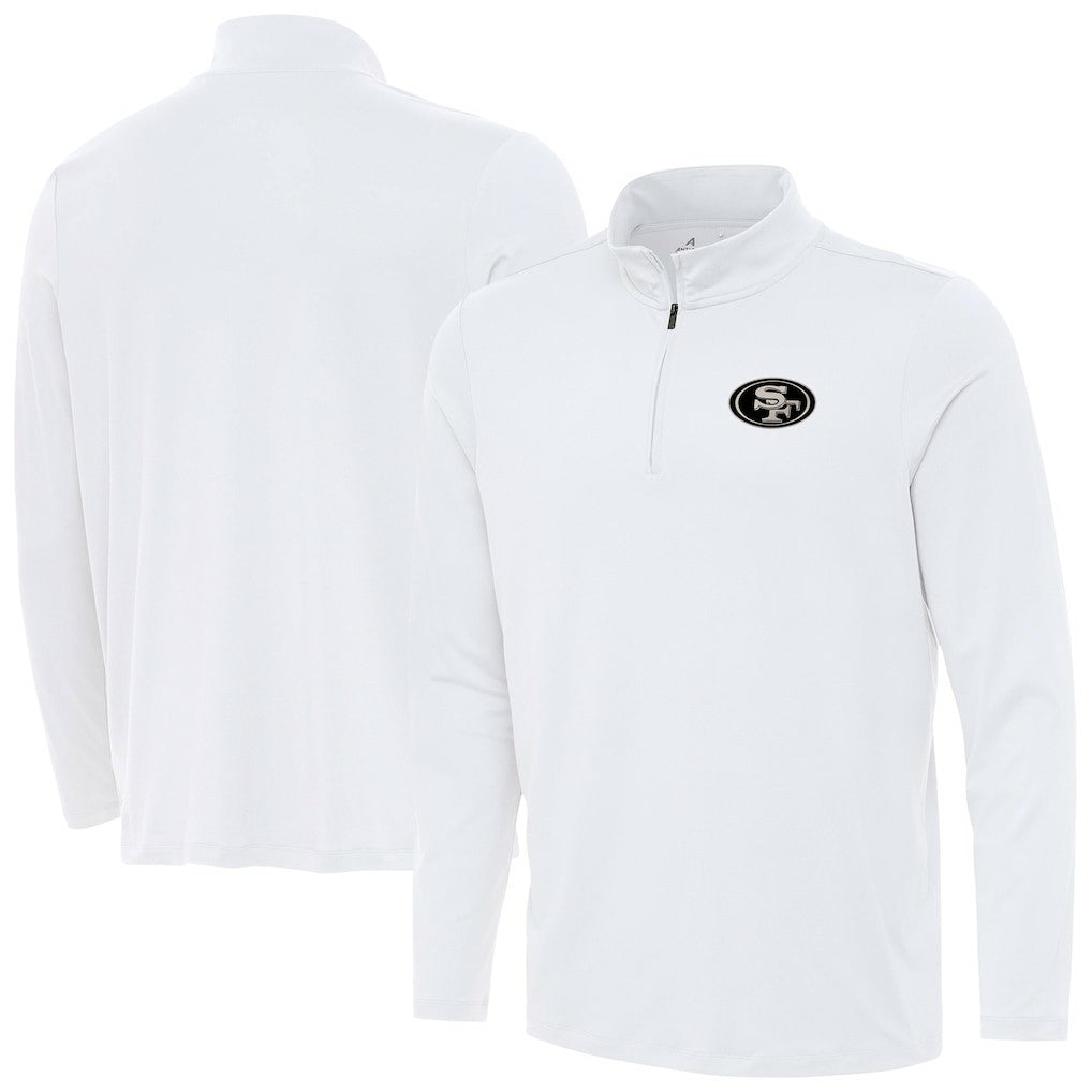 San Francisco 49ers Antigua Reprocess Quarter-Zip Top White