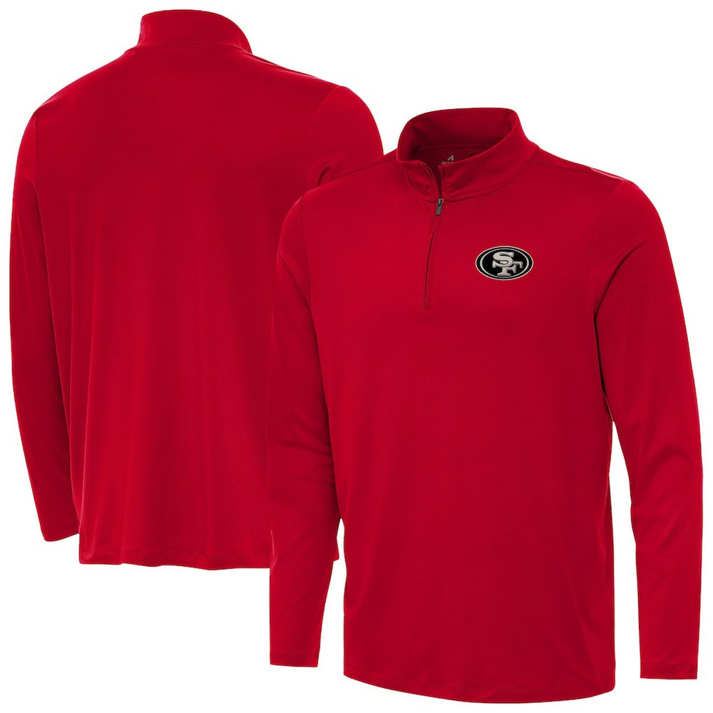 San Francisco 49ers Antigua Reprocess Quarter-Zip Top Scarlet
