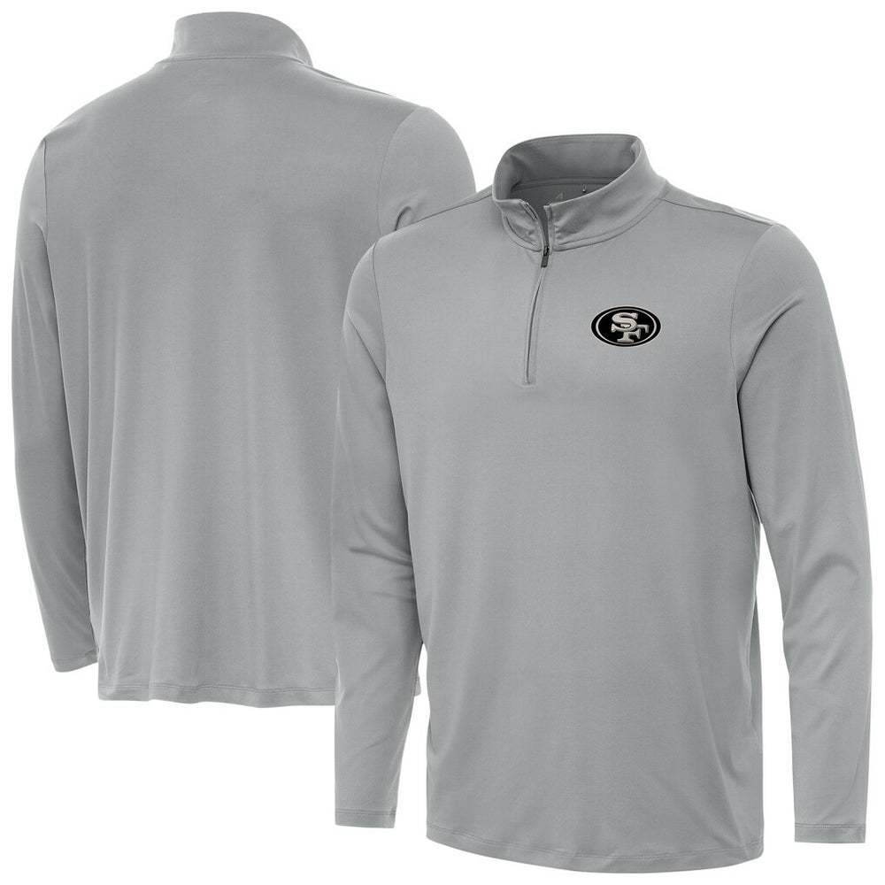 San Francisco 49ers Antigua Reprocess Quarter-Zip Top Gray