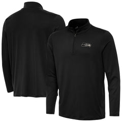 Seattle Seahawks Antigua Reprocess Quarter-Zip Top Black