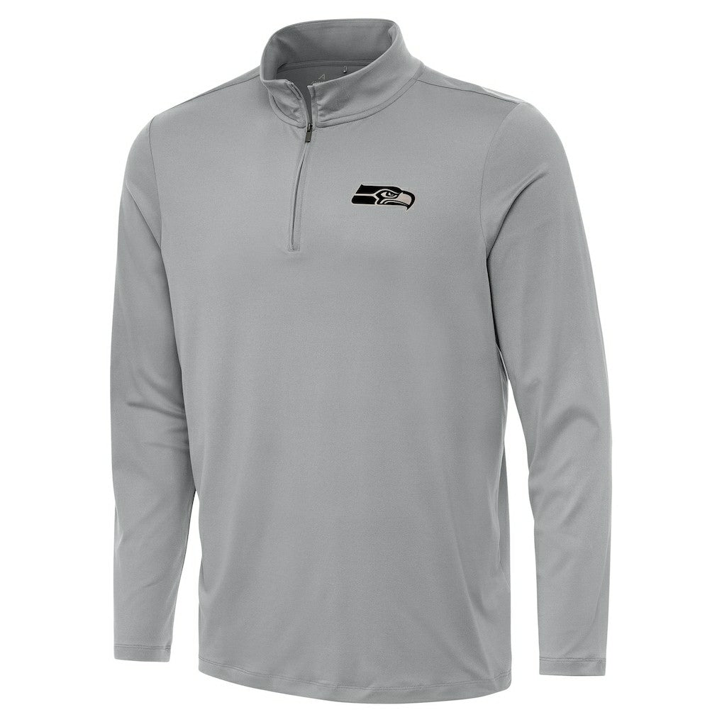 Seattle Seahawks Antigua Reprocess Quarter-Zip Top Gray