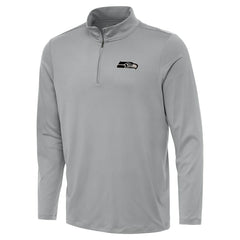 Seattle Seahawks Antigua Reprocess Quarter-Zip Top Gray