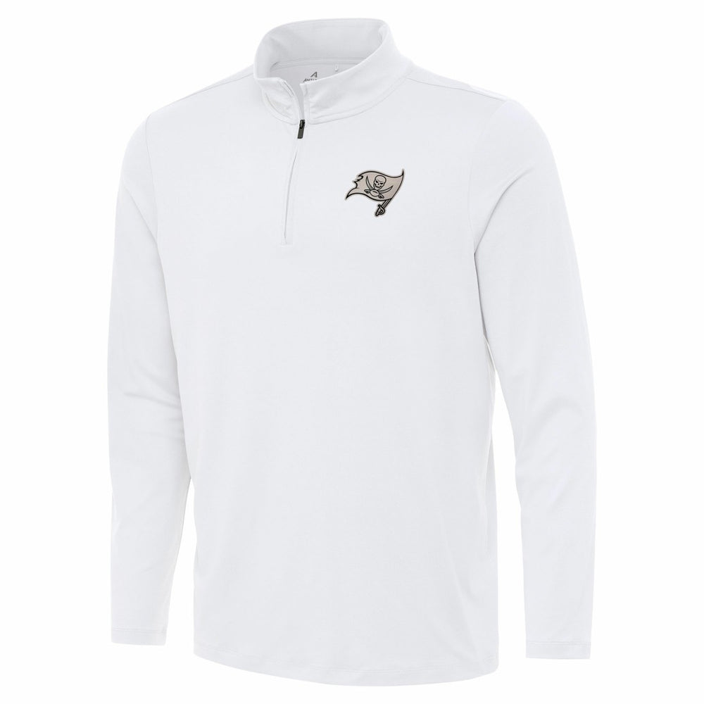 Tampa Bay Buccaneers Antigua Reprocess Quarter-Zip Top White