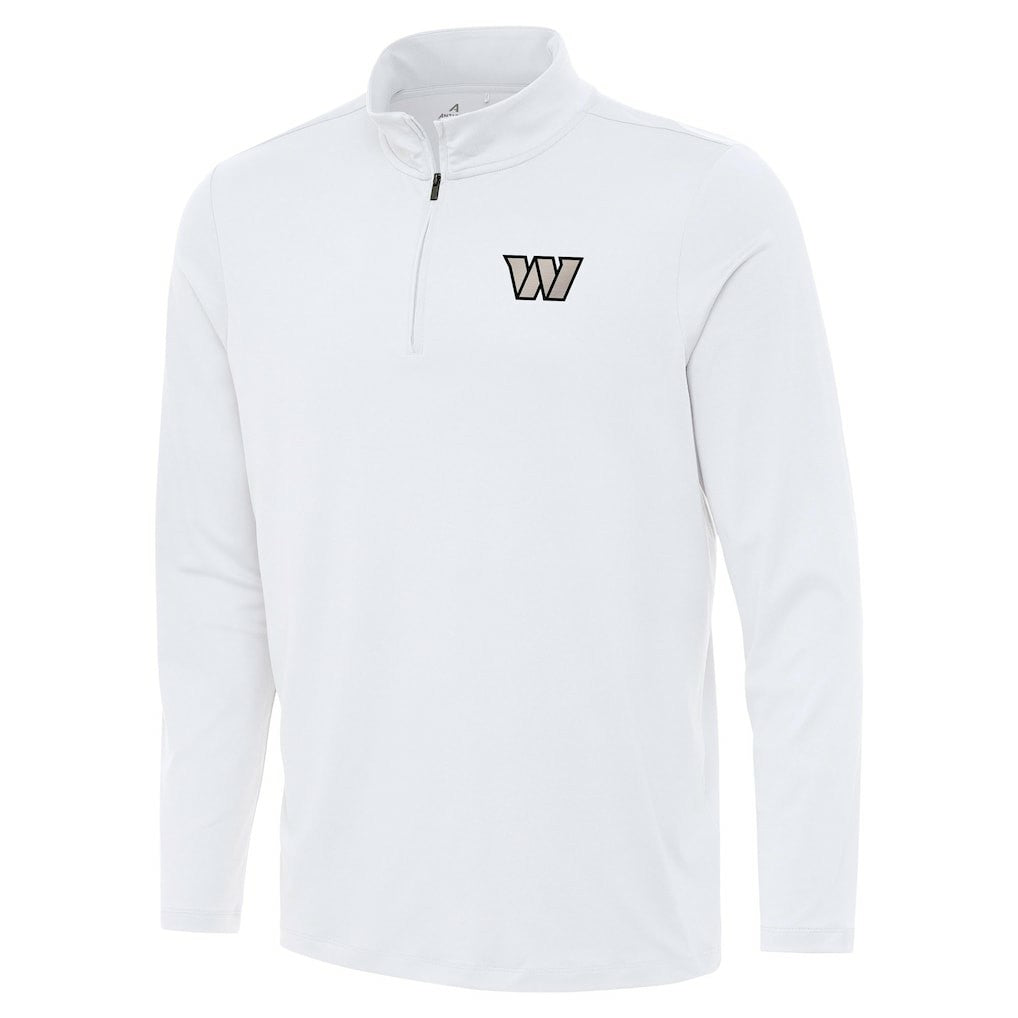 Washington Commanders Antigua Reprocess Quarter-Zip Top White