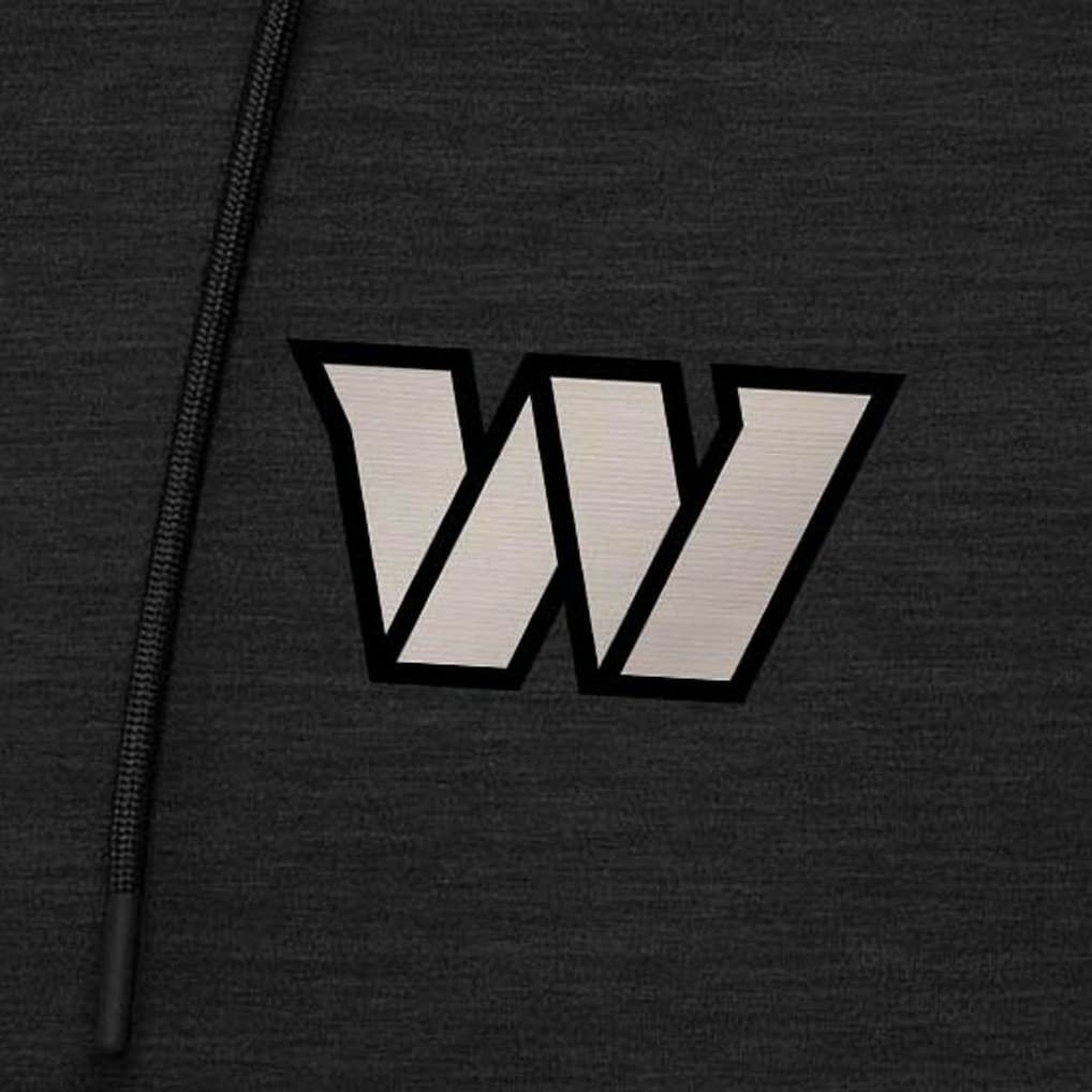 Washington Commanders Antigua Spikes Raglan Quarter-Zip Hoodie Heather Black