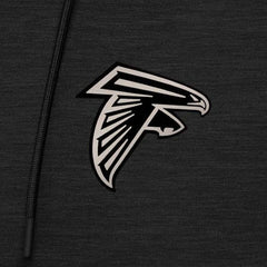 Atlanta Falcons Antigua Spikes Raglan Quarter-Zip Hoodie Heather Black