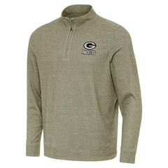 Green Bay Packers Antigua Subtle Quarter-Zip Top Heather Olive