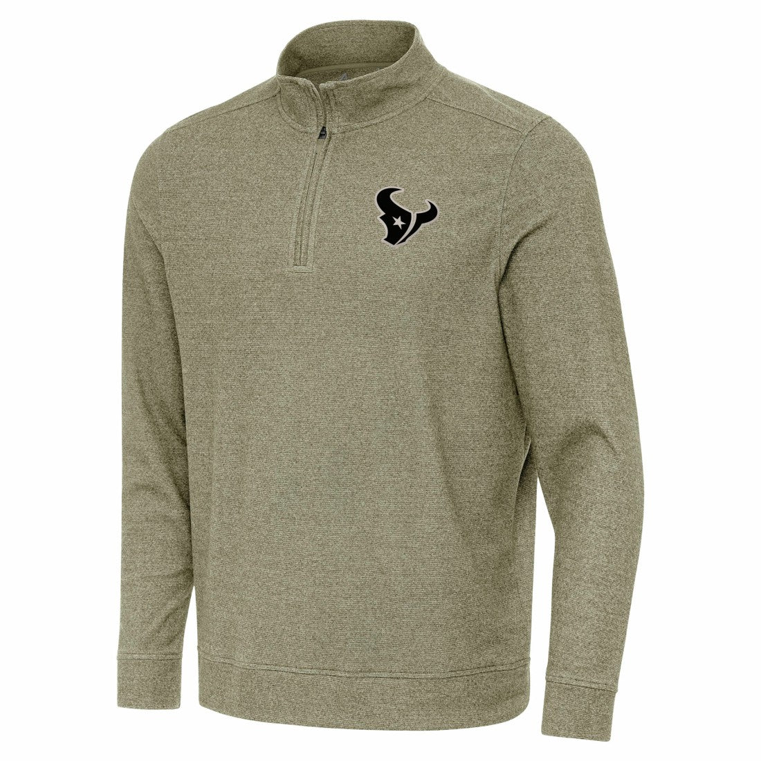 Houston Texans Antigua Subtle Quarter-Zip Top Heather Olive