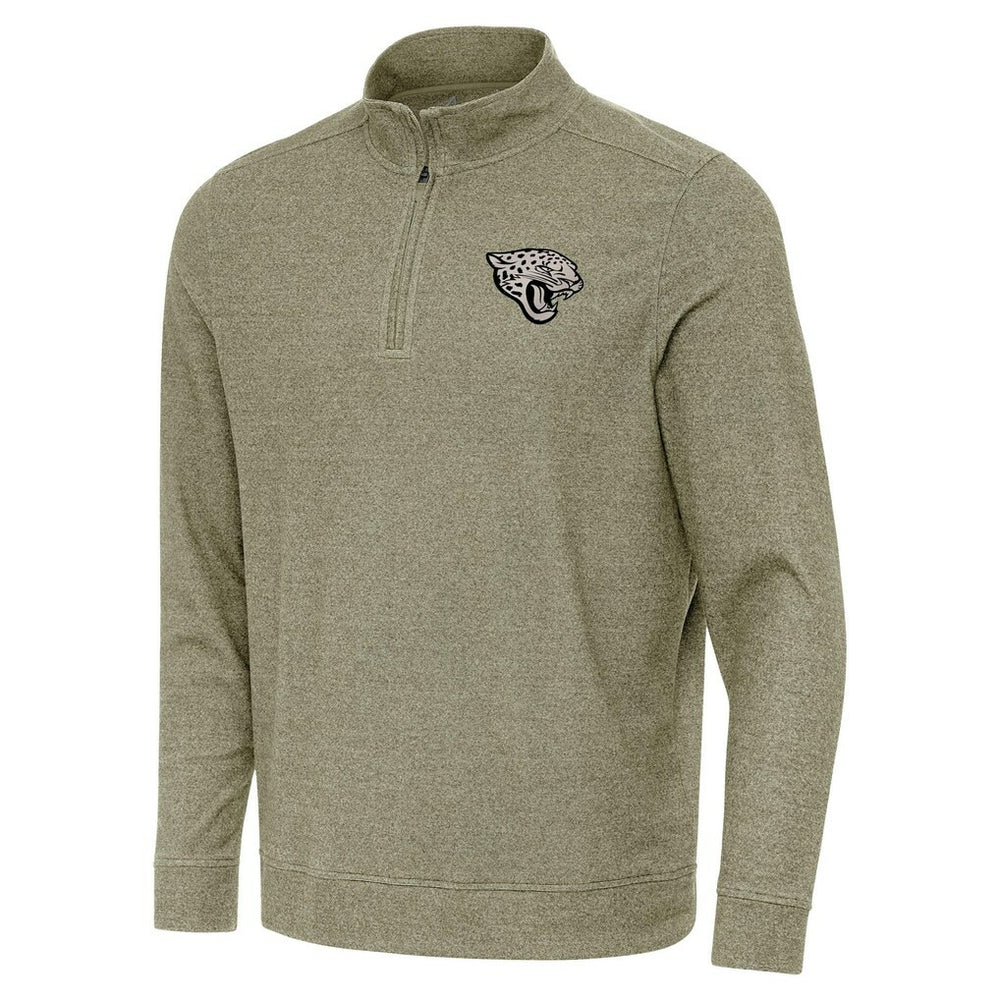 Jacksonville Jaguars Antigua Subtle Quarter-Zip Top Heather Olive