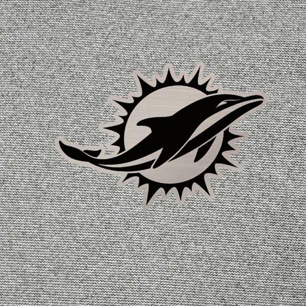 Miami Dolphins Antigua Subtle Quarter-Zip Top Heather Gray
