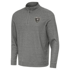Chicago Bears Antigua Subtle Quarter-Zip Top Heather Black