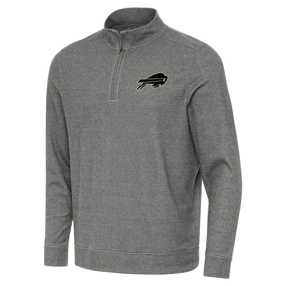 Buffalo Bills Antigua Subtle Quarter-Zip Top Heather Black