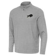 Buffalo Bills Antigua Subtle Quarter-Zip Top Heather Gray