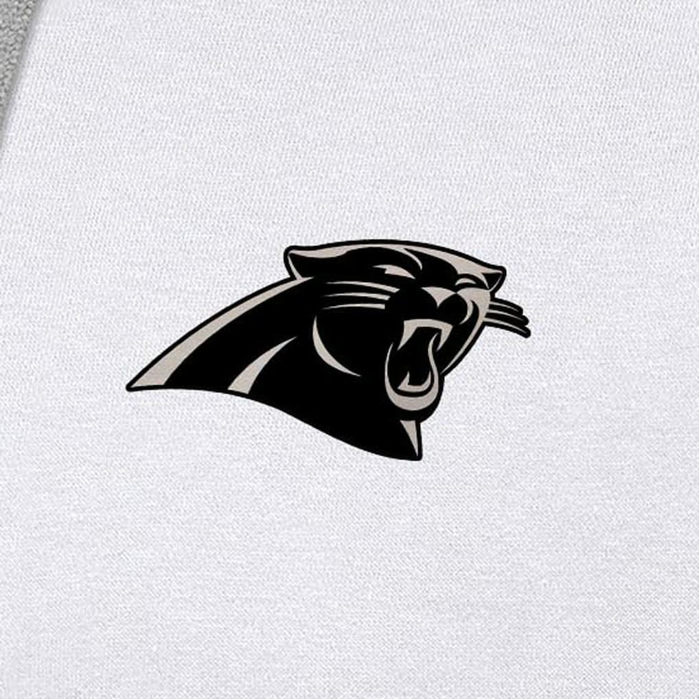 Carolina Panthers Antigua Brushed Carbon Victory Pullover Hoodie White
