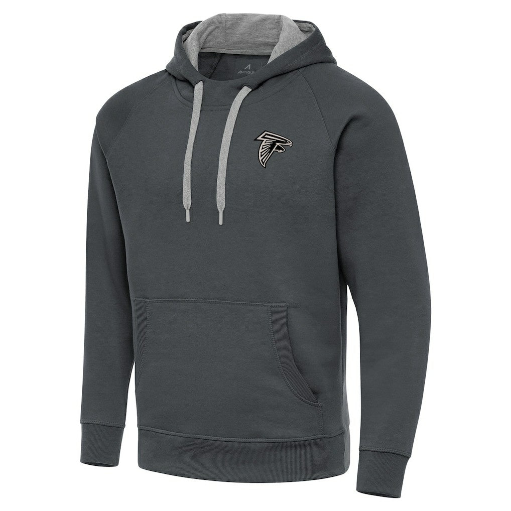 Atlanta Falcons Antigua Brushed Carbon Victory Pullover Hoodie Charcoal