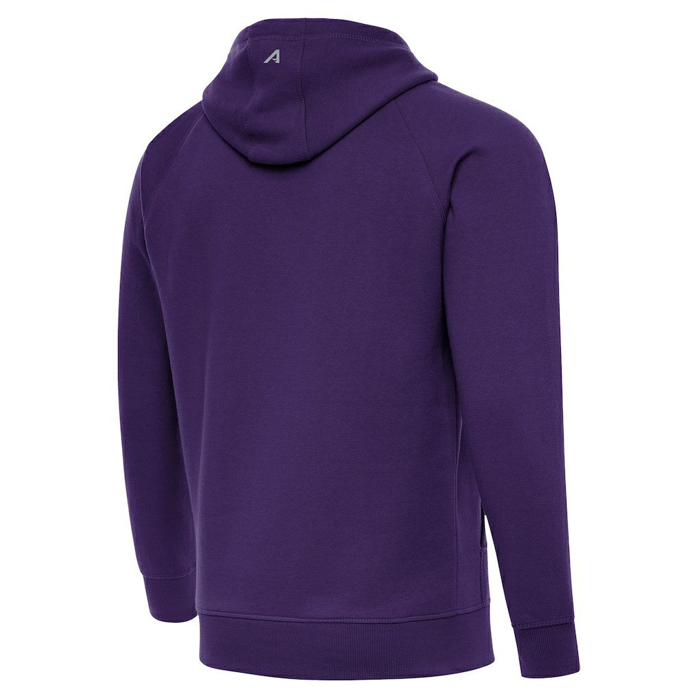 Baltimore Ravens Antigua Brushed Carbon Victory Pullover Hoodie Purple