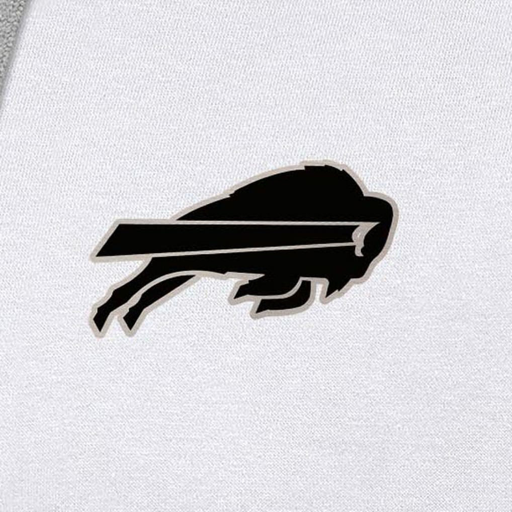 Buffalo Bills Antigua Brushed Carbon Victory Pullover Hoodie White