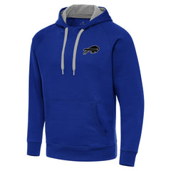 Buffalo Bills Antigua Brushed Carbon Victory Pullover Hoodie Royal