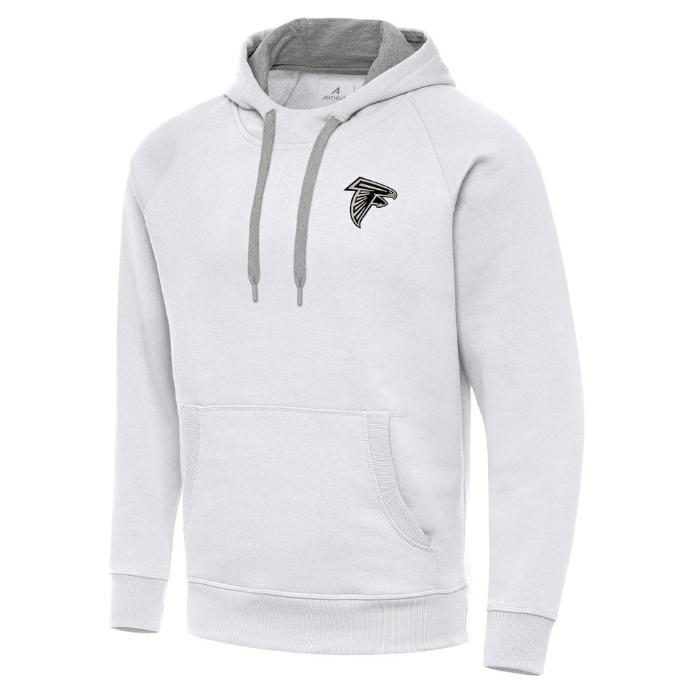 Atlanta Falcons Antigua Brushed Carbon Victory Pullover Hoodie White