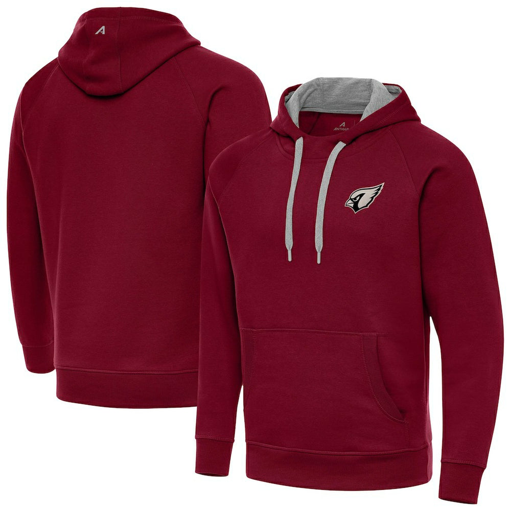 Arizona Cardinals Antigua Brushed Carbon Victory Pullover Hoodie Cardinal