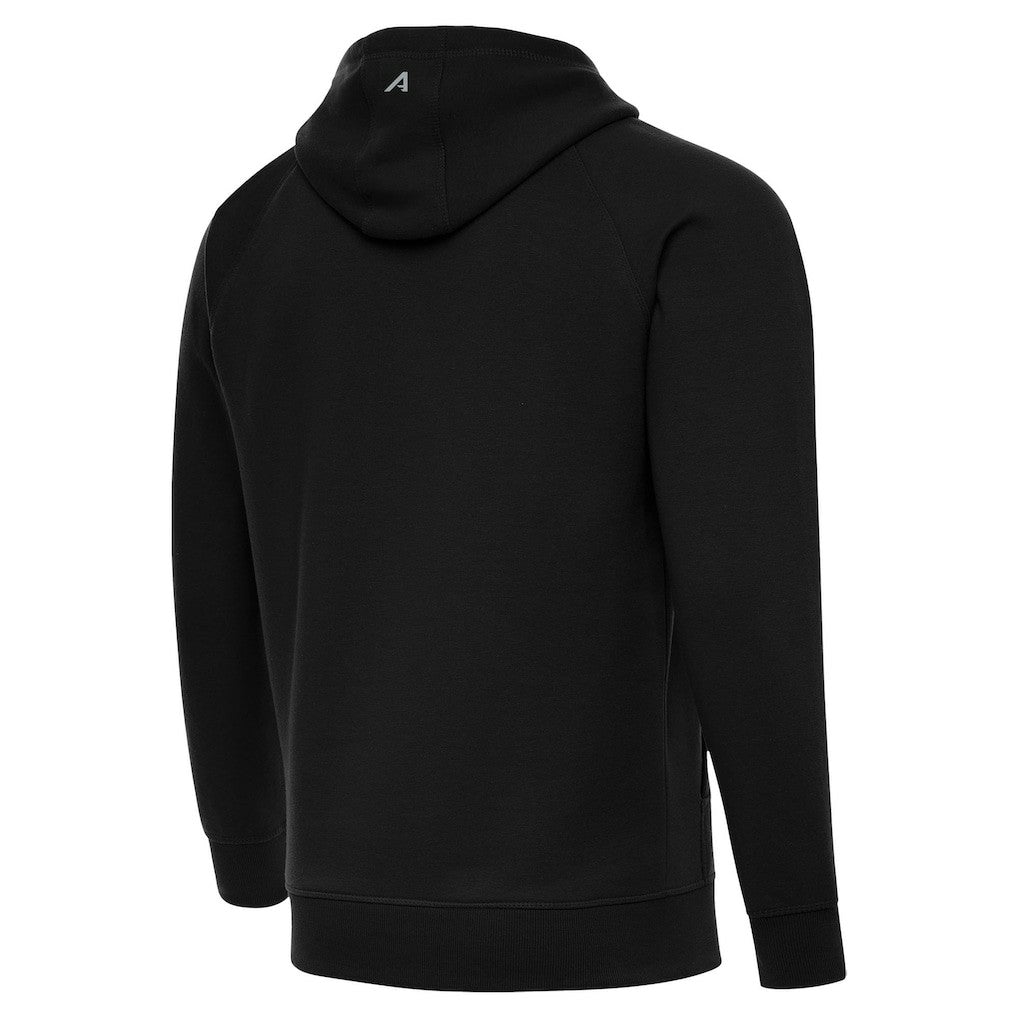 Carolina Panthers Antigua Brushed Carbon Victory Pullover Hoodie Black