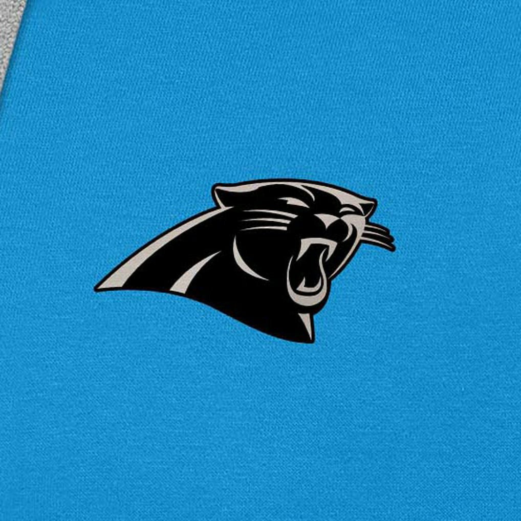 Carolina Panthers Antigua Brushed Carbon Victory Pullover Hoodie Blue