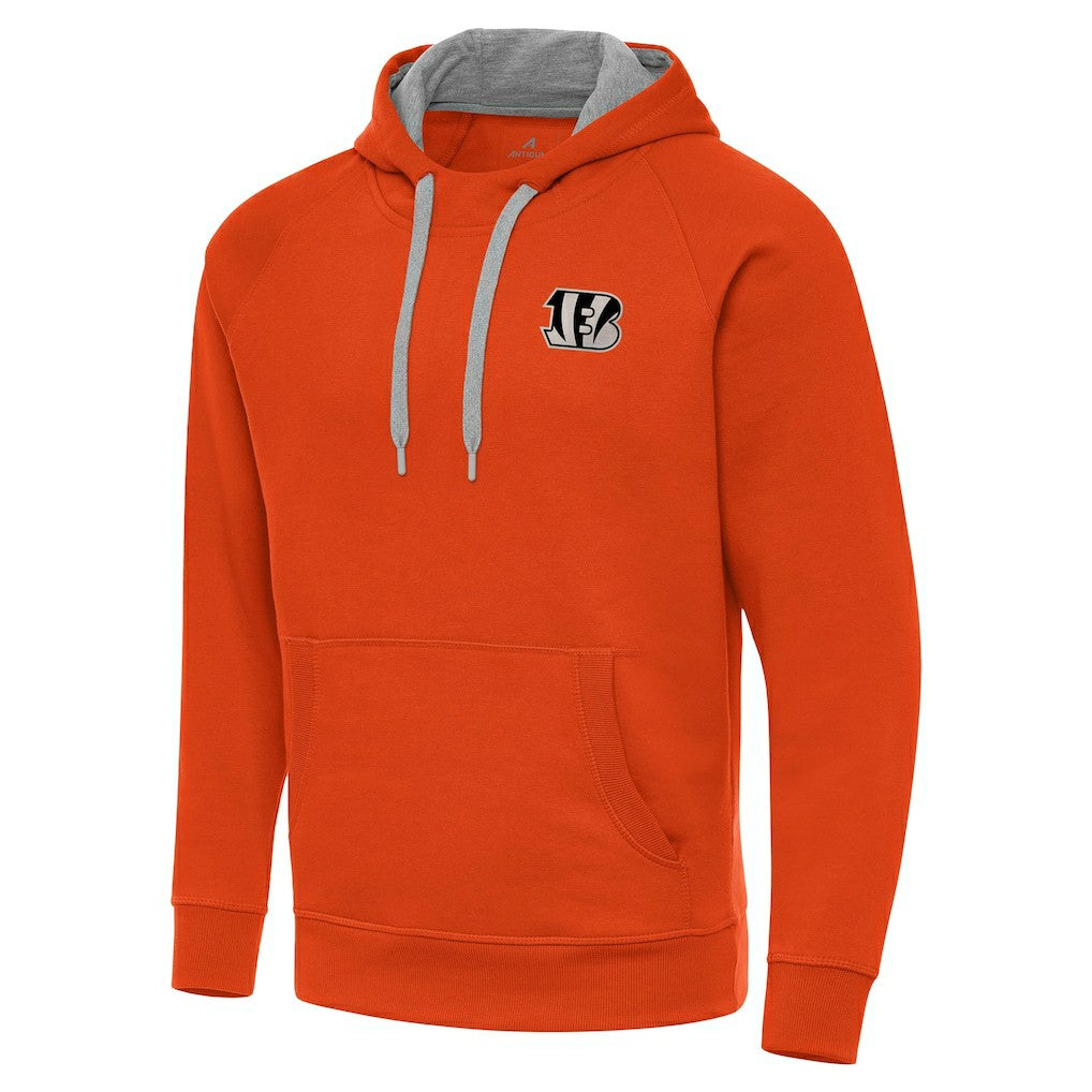 Cincinnati Bengals Antigua Brushed Carbon Victory Pullover Hoodie Orange