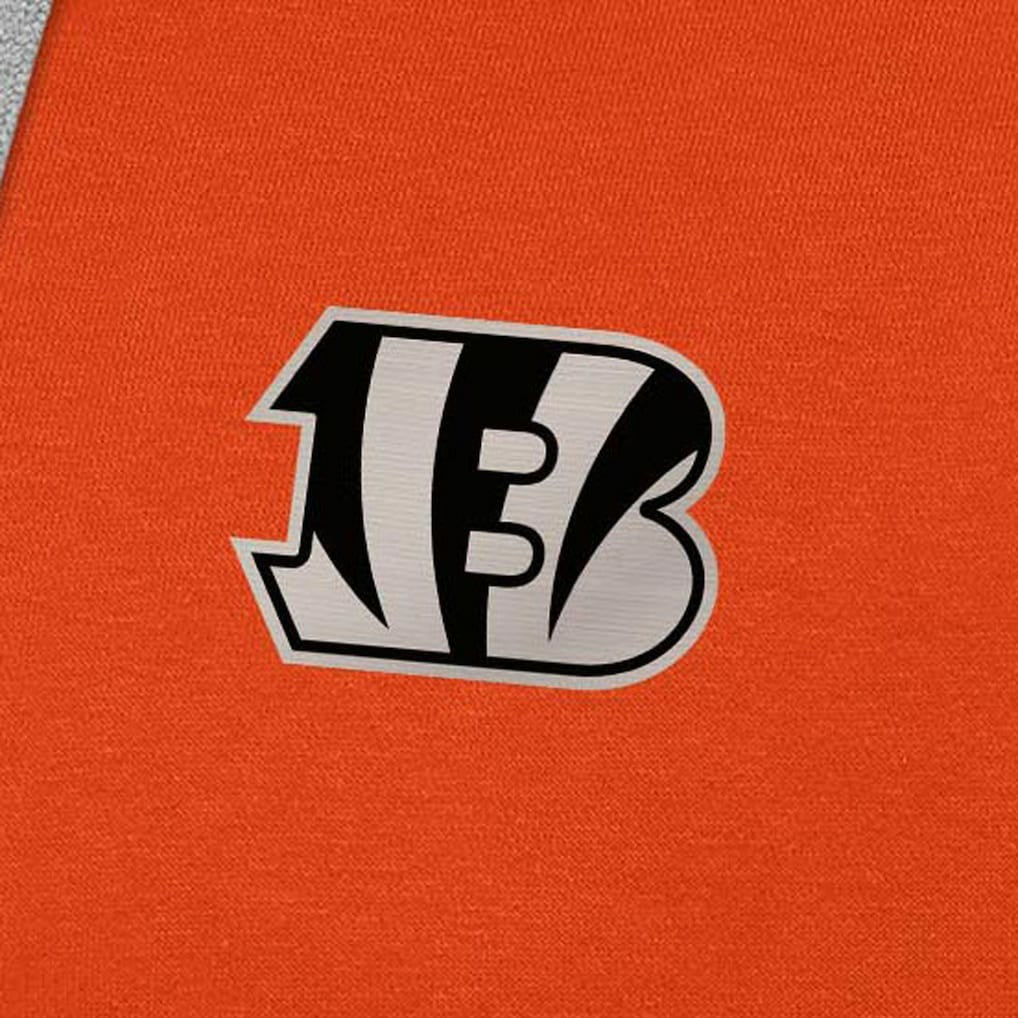 Cincinnati Bengals Antigua Brushed Carbon Victory Pullover Hoodie Orange