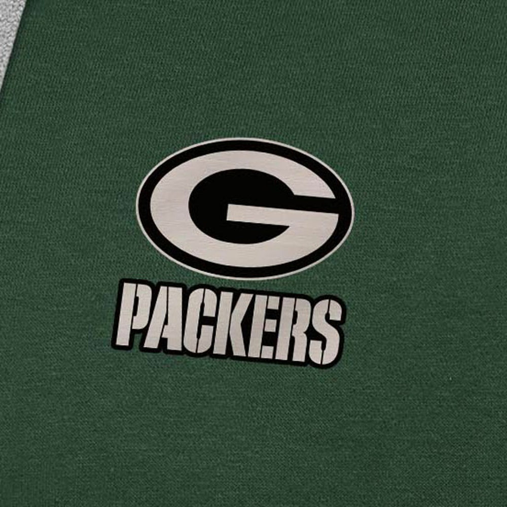 Green Bay Packers Antigua Brushed Carbon Victory Pullover Hoodie Green