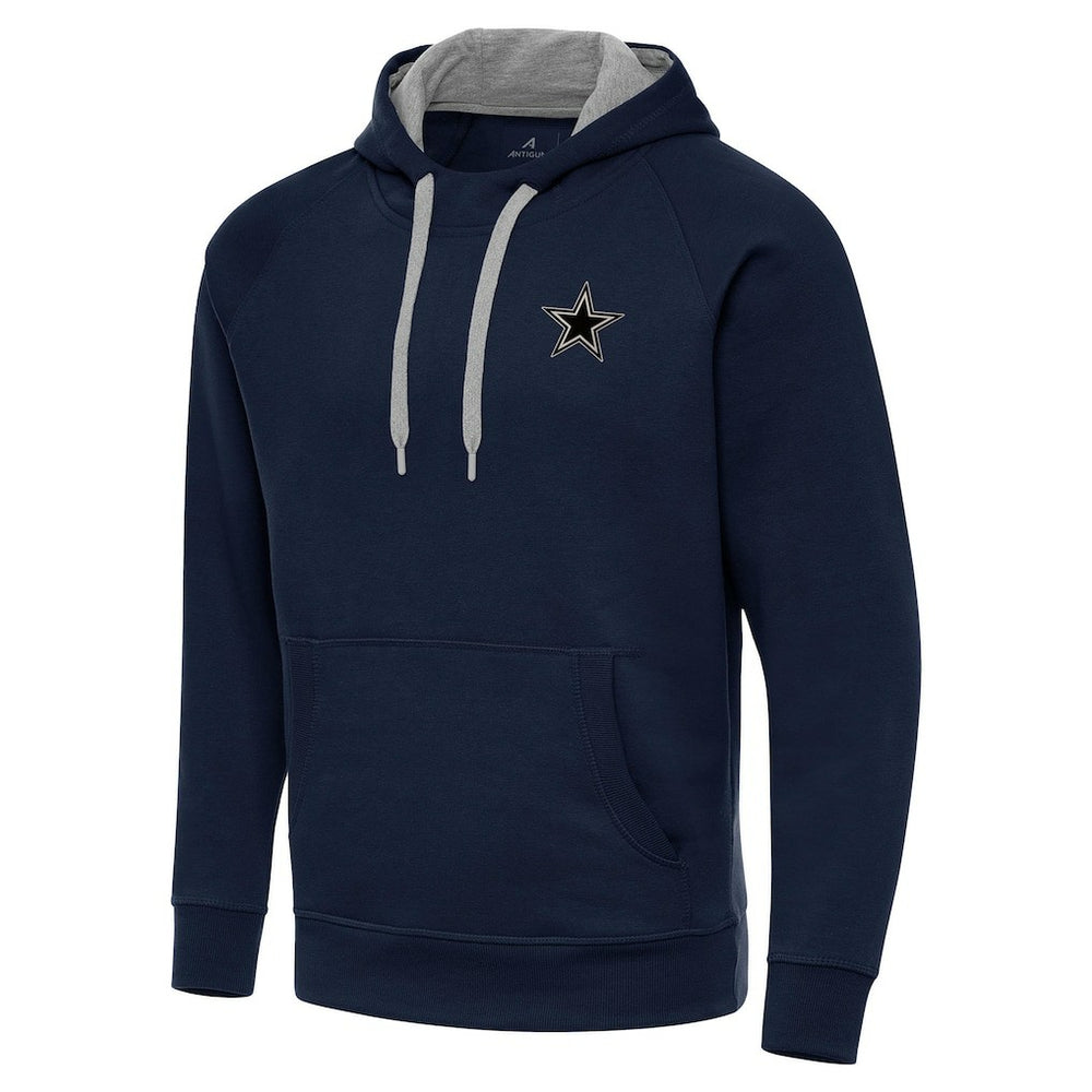 Dallas Cowboys Antigua Brushed Carbon Victory Pullover Hoodie Navy