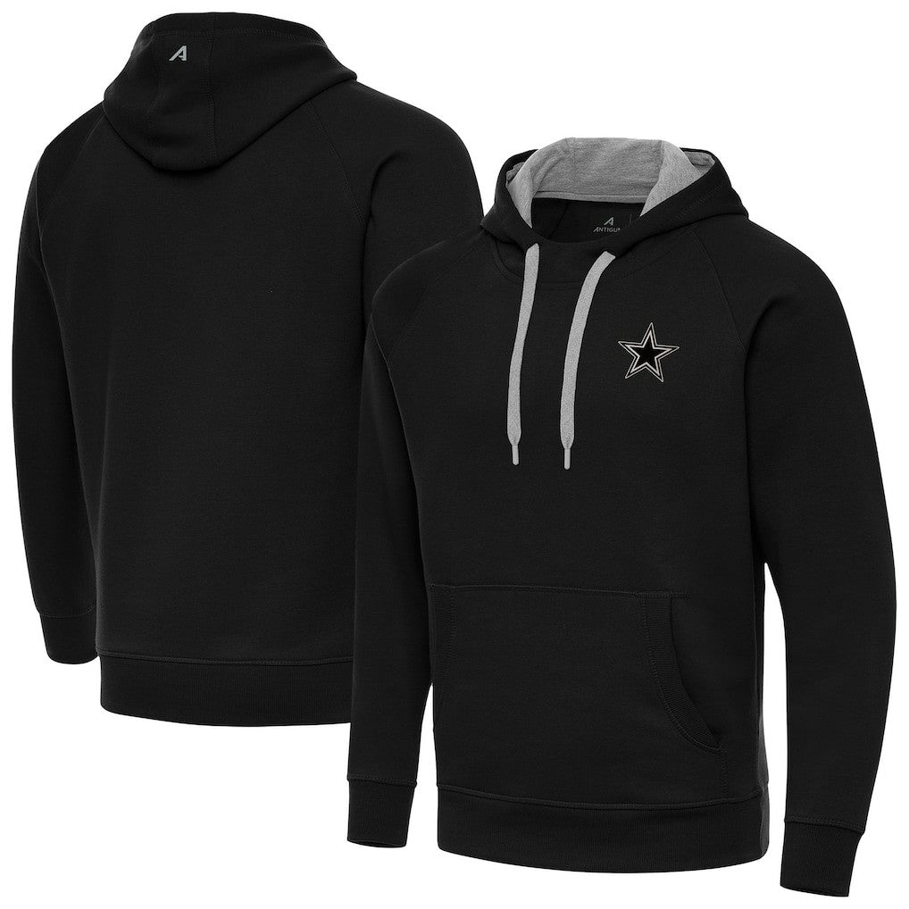 Dallas Cowboys Antigua Brushed Carbon Victory Pullover Hoodie Black