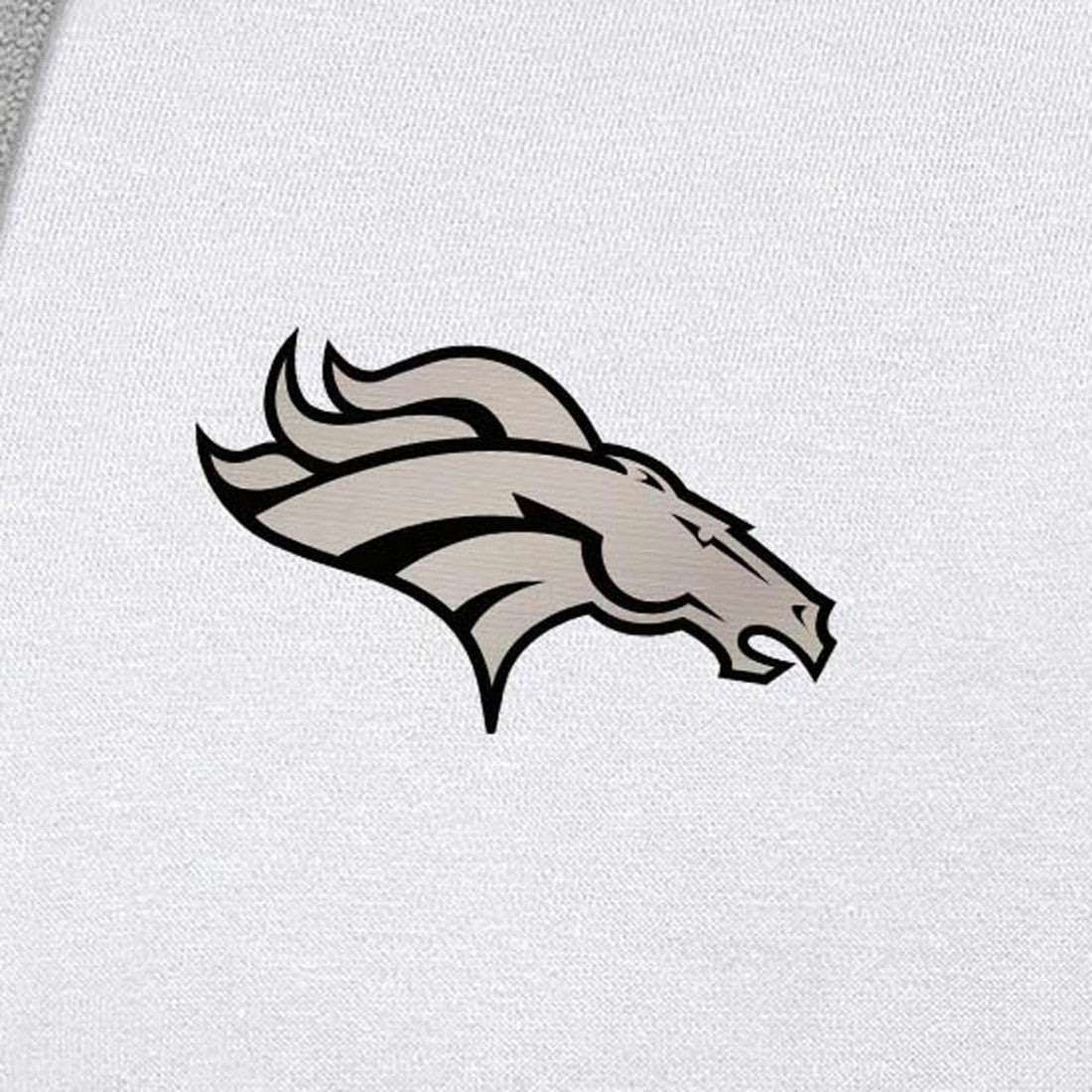Denver Broncos Antigua Brushed Carbon Victory Pullover Hoodie White