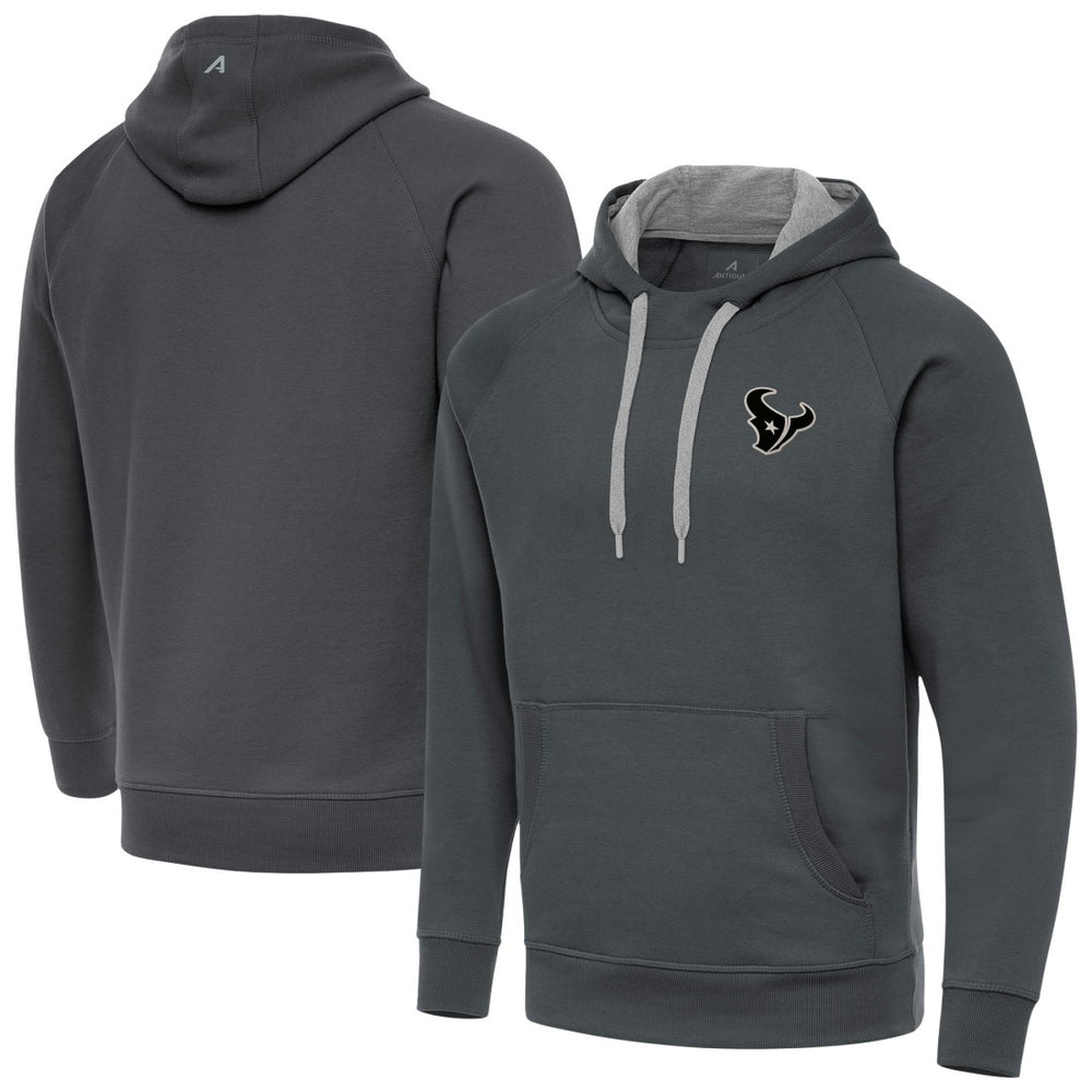 Houston Texans Antigua Brushed Carbon Victory Pullover Hoodie Charcoal