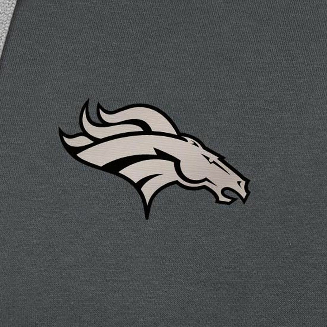 Denver Broncos Antigua Brushed Carbon Victory Pullover Hoodie Charcoal